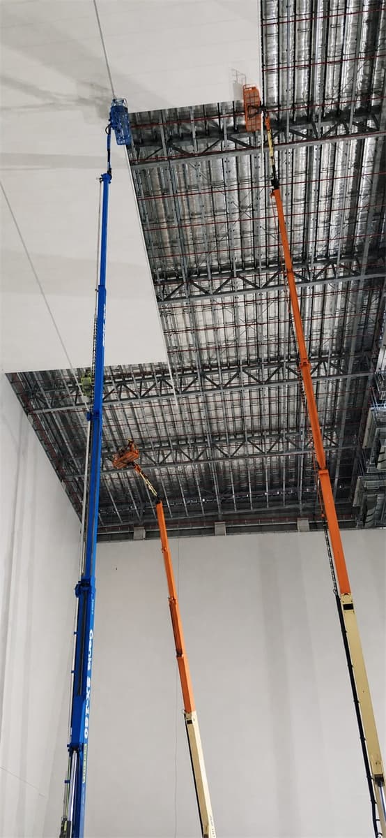 Ceiling panel works with multiple lifts