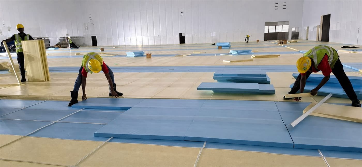 Floor insulation board installation